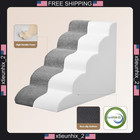 Dog Stairs For High Beds 22 6 Inch  5 Steps  Grey Foam Support