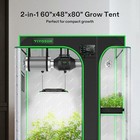 Vivosun 2-in-1 60   x48   x80    Mylar Reflective Grow Tent For Indoor Hydroponic Grow