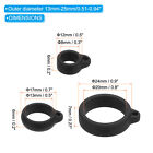 10 Pcs Anti-lost Silicone Rubber Holder Multipurpose Lanyard Black