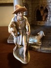 Anri Kuolt Shepherd With Lamb 6 Inch Scale Hand Carved Excellent Condition 