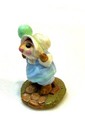 Wee Forest Folk M-131  come Play   Blue Dress   Balloon Figurine - Retired 1985