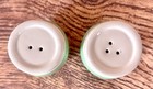 Vintage Style Jadeite Green Milk Glass Salt   Pepper Shakers Mason Jar Style