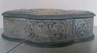  Blue Vintage Genuine Incolay Stone Handcrafted Usa Hinged Trinket Jewelry Box