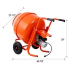 Portable 8 Cu  Ft 224l Electric Concrete Cement Mixer Machine With Wheel 