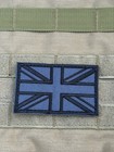 Uk British Flag Patch Union Jack Hook Loop Black