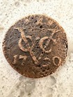 1730 Dutch East India Company Copper Coin - 1st Ny Penny - Shipwreck Sea Salvage