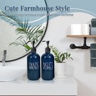 2-pack 16oz Glass Soap Dispenser  Hands   Dishes Pump Bottles For Kitchen Sink