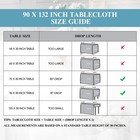 1 Pack Tablecloth 90   132inch Rectangle Table Cloth Polyester  Stain Wrinkle   