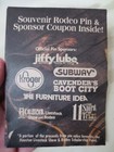 1993 Houston Livestock Show   Rodeo Souvenir Vintage Pin Original Package Coupon