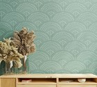 Radiant Scallop Wall Stencil Geometric Boho Stencil Template Reusable For Wall A