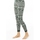 Green Nordic Snowflake Knit High Waist Warm Knit Leggings