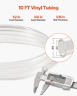 Vevor Clear Vinyl Tubing 1 2  Id X 5 8  Od 10ft Plastic Pvc Tubing Flexible Hose
