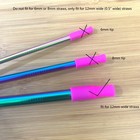 Super Big Large Straws Silicone Tips 11pcs Fit For 1 2 Inch Wide Straws  Mix