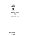 John Deere 2840 Utility Tractor Service Manual Repair Shop Technical Book