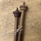 Vintage Industrial Wooden Spindles - Set Of  2
