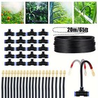65ft Drip Irrigation Kit Garden Irrigation System Plant Watering Drip Adjustable