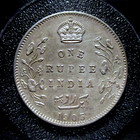 British India-1905- 1  Silver Rupee-edward Vii-nice Details-km 508-titk