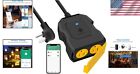 Weatherproof Smart Plug 2-socket Wifi Outlet With Timer   Energy Monitoring
