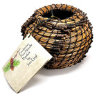 Natural Pine Needle Coiled Hand Woven Basket Artisan Inez Gayl Bonwell W  Tag
