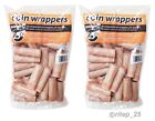 72 Rolls Preformed Quarter Coin Wrappers Tubes 25 Cent  holds  10 Each   2 Pack 