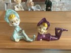    5x Vintage Mcm Elf Pixie Ceramic Figurines   