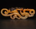 Certified Natural Hetian Jade Hand-carved Exquisite Chinese Dragon Statue 1376