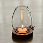 1 Pc Transparent Glass Tealight Candle Holder Retro Oil Lamp Wedding Decor