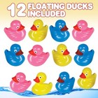 Floating Plastic Duck Toys - Pack Of 12 - Durable Duckie Bath Tub Water Toys    