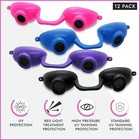 Super Sunnies Tanning Goggles - 12-pack Flexible Assorted Colors - Uv Eye