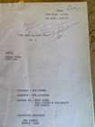 The Andy Williams Tv Show Script Hand Signed George Gobel Personal Peggy Lee
