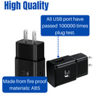 Bulk Lot For Samsung Galaxy Android Fast Charger Adapter Type C Charging Cable