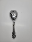 Wallace Grande Baroque Sterling Silver Handle 9 5  Pierced Serving Spoon Ornate