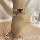 Rhinestone Anklet Foot Chain Adjustable Summer Beach Wear Women Jewelry