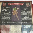 Vintage Odd Pennies Punch Board Gambling Cigarette Trade Stimulator