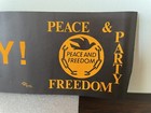Rare Vintage Peace And Freedom Party Bumper Sticker 14 5   x4   