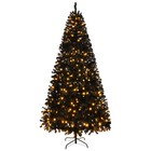 6 Ft Pre-lit Artificial Christmas Tree Hinged Xmas Pine Tree 900 Branch Tips