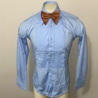 Vintage 70s 80s Tuxedo Dress Shirt After Six Blue Ruffles Prom Small Men 14 5 34