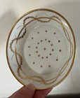 Antique Early 19th C  French Empire Paris Porcelain Saucer Dish In White   Gold