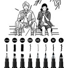 Calligraphy Pens 8 Size Set Writing Brush Markers Beginners Hand Lettering Kit