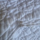 Vintage Baby Quilt Hand Quilted White      Cotton 31x41 Soft And Cuddly
