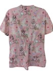 C - Pink Disney Women s Medium Thumper Rabbit Bunny Nurse Scrub Top