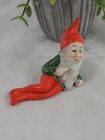 Vtg Rare Ceramic Elf Gnome Pixie Garden Christmas Decor Figures Germany 11700