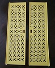 Vintage Barbie Dream House 1978 A-frame Replacement Doors Yellow Lattice Set