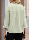 Evaless Womens Business Casual Tops 3 4 Length Sleeve Top grass Green s