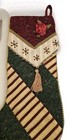 2 Victorian Christmas Stockings Velvet Cording Tassel Creative Designs Stocking 