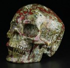 3 0  Dragon Bloodstone Carved Crystal Skull  Realistic  Crystal Healing