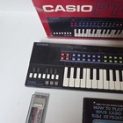 Casio Pt-80 Vintage Electronic Keyboard Black 2 Rom Cards Original Box