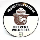Smokey The Bear     Prevent Forest Fires     Vintage - Porcelain Advertising Sign