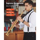 Gold Brass Straight Soprano Saxophone B Flat Sax With Case Straps Mouthpiece