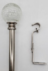 Crackled Ball 3 4  Adjustable Curtain Rod - Brushed Nickel  42  - 120 